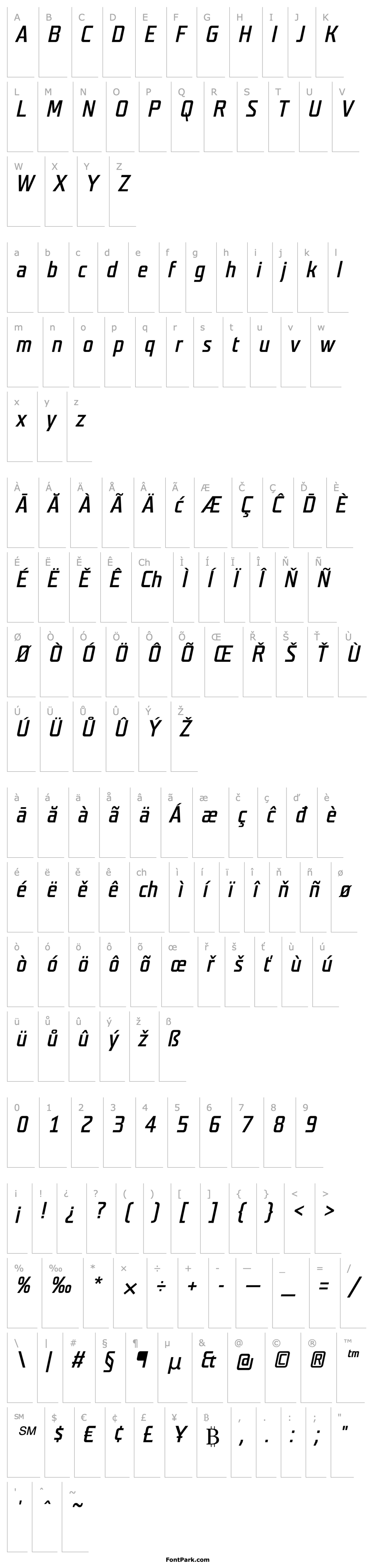 Overview TeutonNormal-Italic