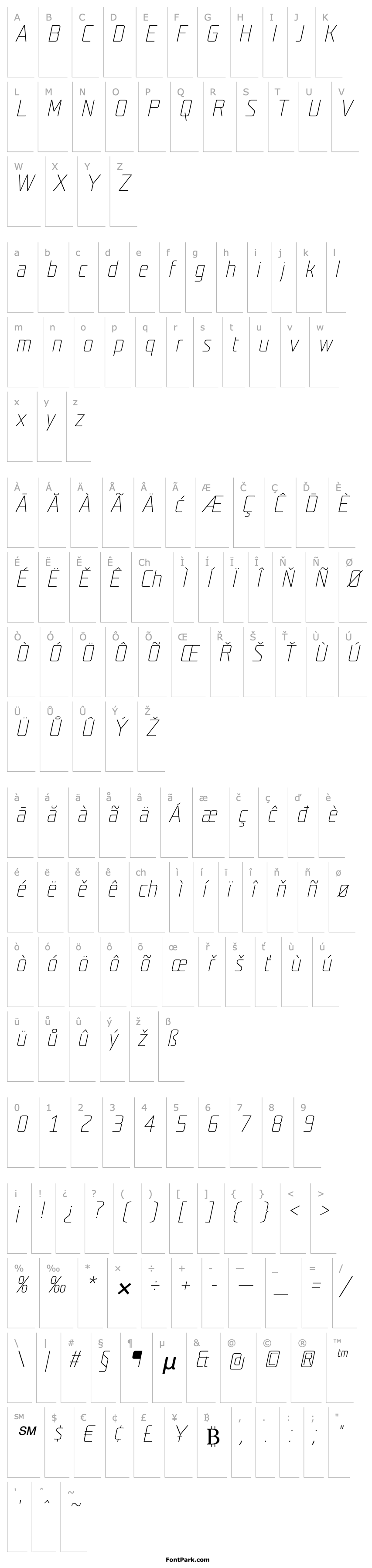 Overview TeutonWeiss-Italic