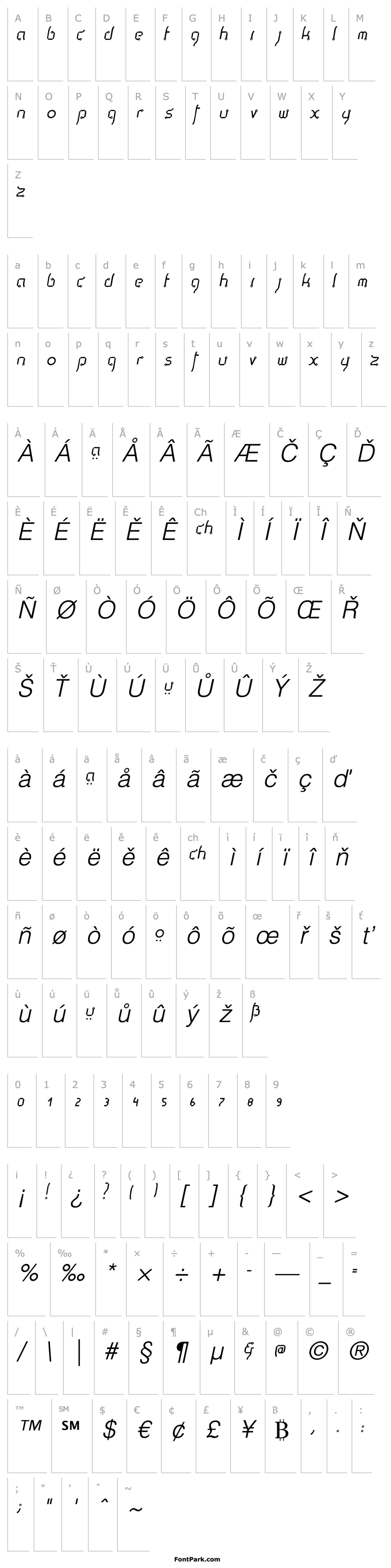 Overview Thaipe ThinItalic