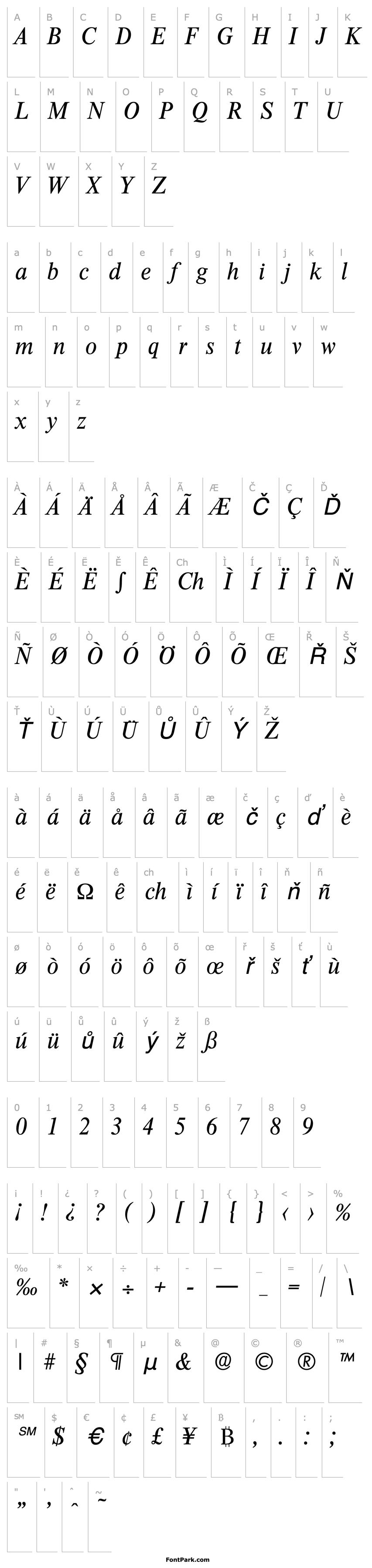 Přehled Thames-Serial-RegularItalic DB