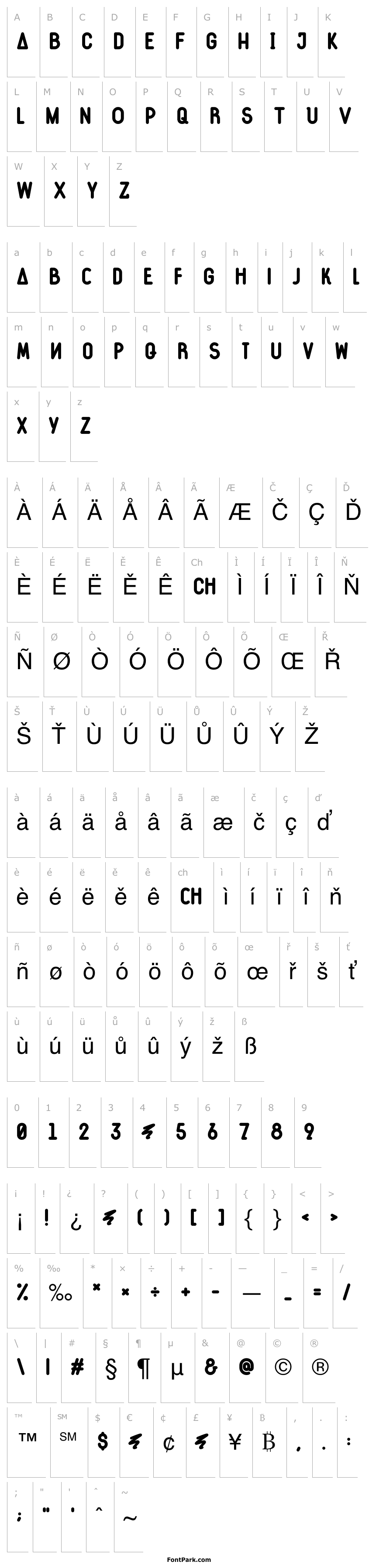 Přehled The First Font DEMO