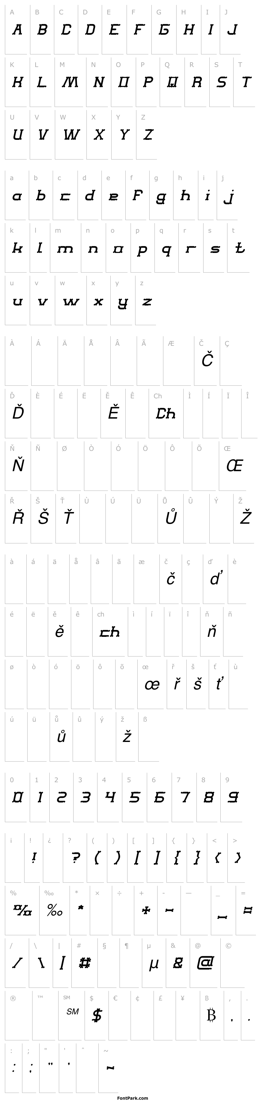 Přehled The Monkey Italic