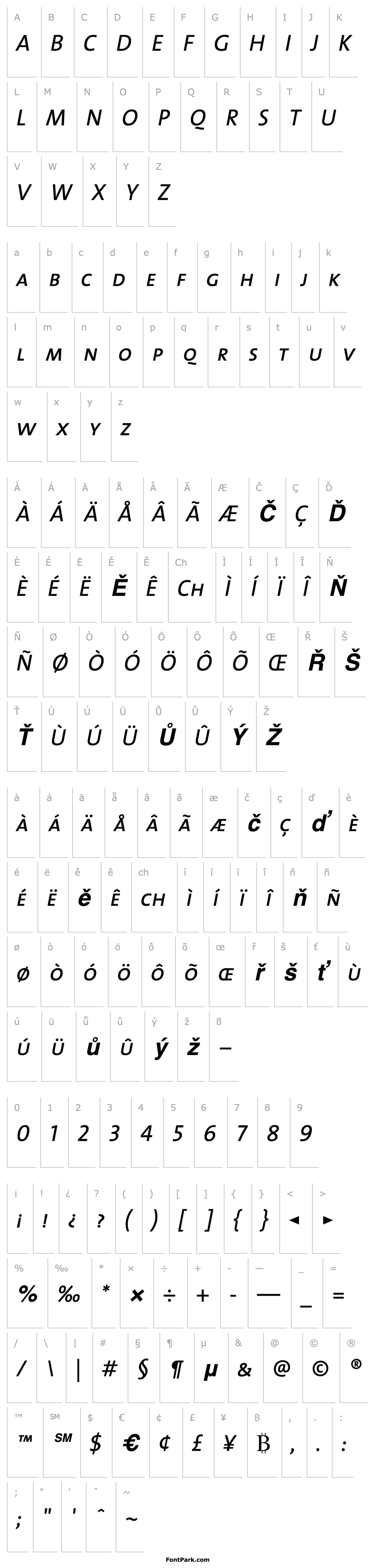 Přehled TheMix- Caps Italic