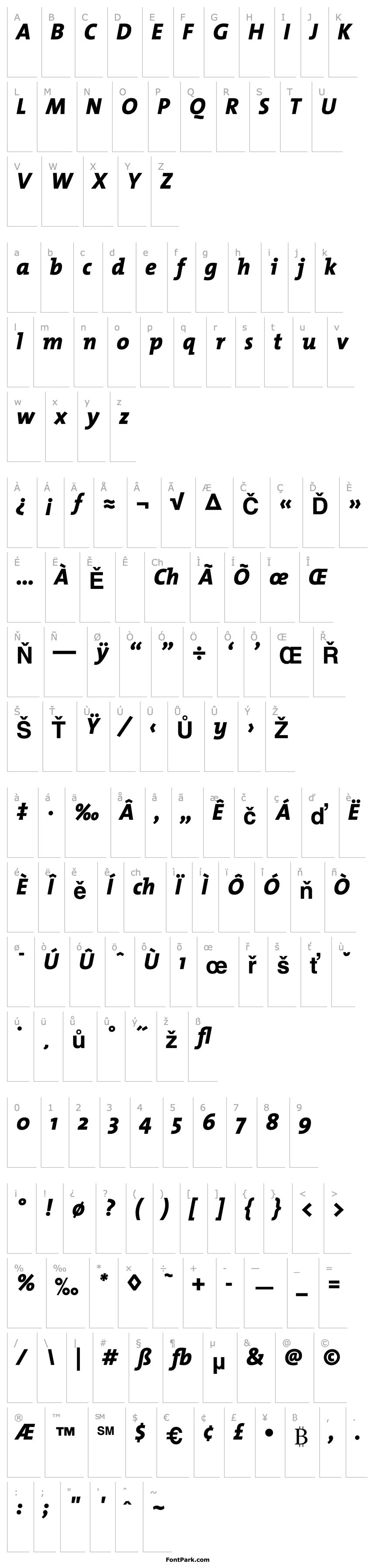 Přehled TheMix-ExtraBold Italic