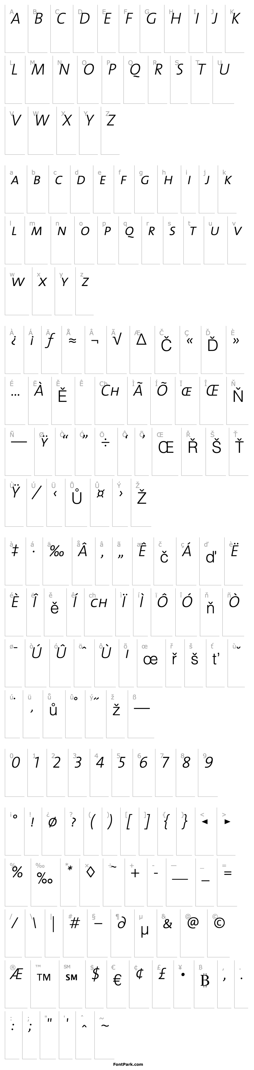 Overview TheMixCaps-Light Italic