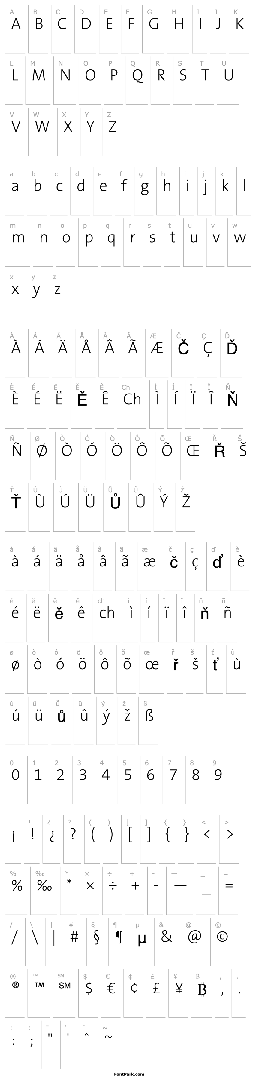 Overview TheSans-B2ExtraLight