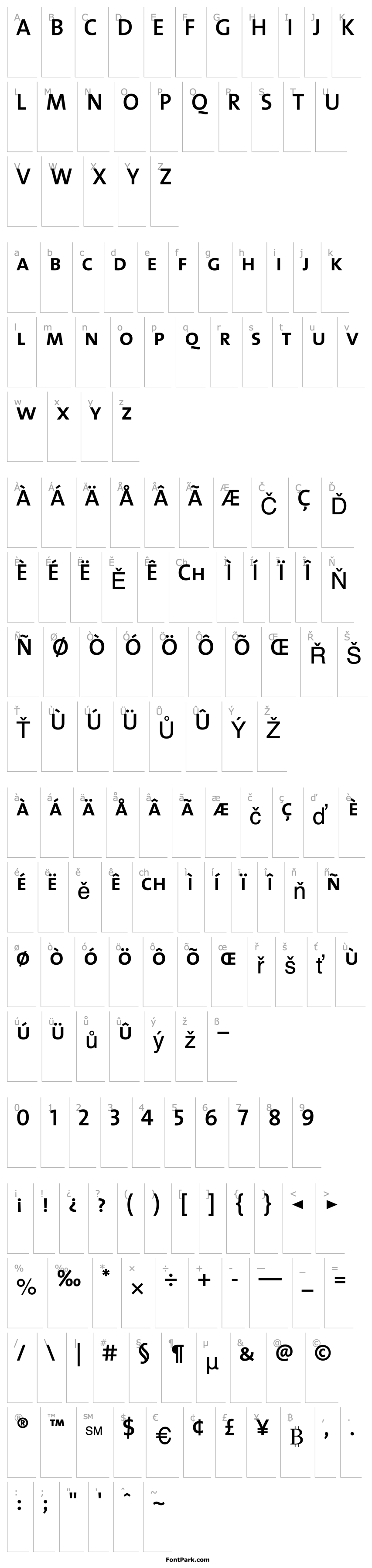 Přehled TheSans SemiBold Caps