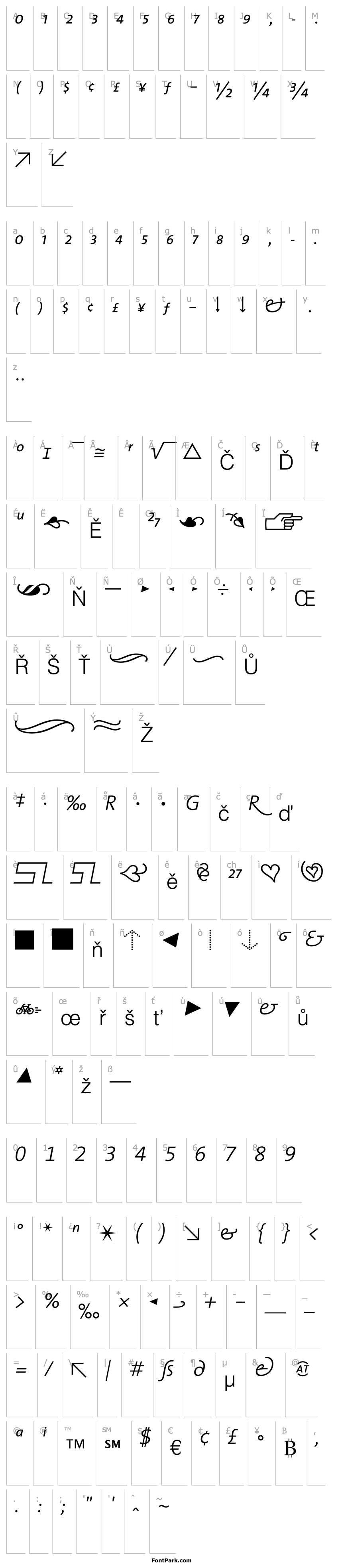 Overview TheSansExpert-Light Italic