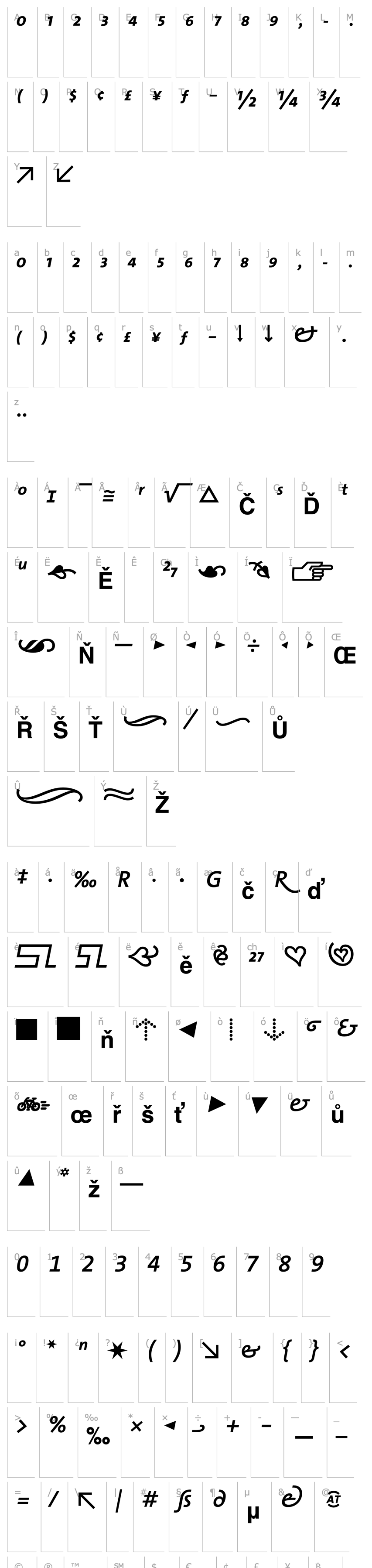 Overview TheSansExpert-SemiBold Italic