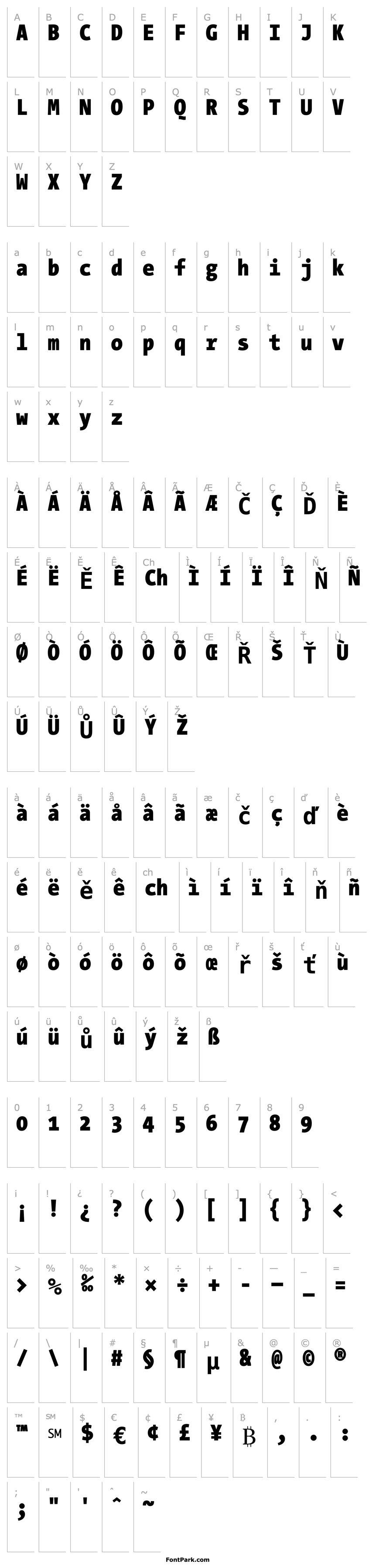 Overview TheSansMonoCondensed Black