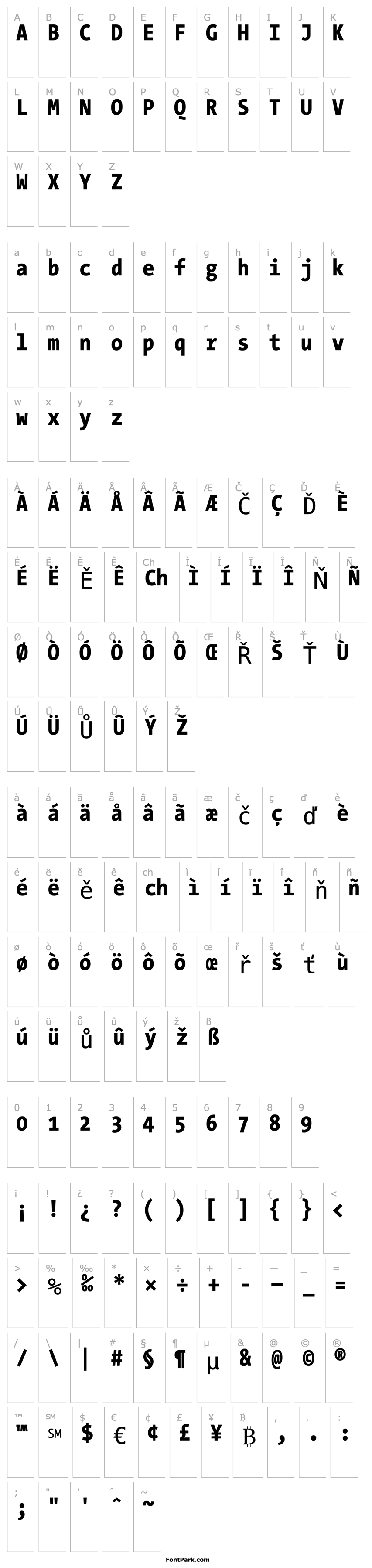 Overview TheSansMonoCondensed Extra Bold