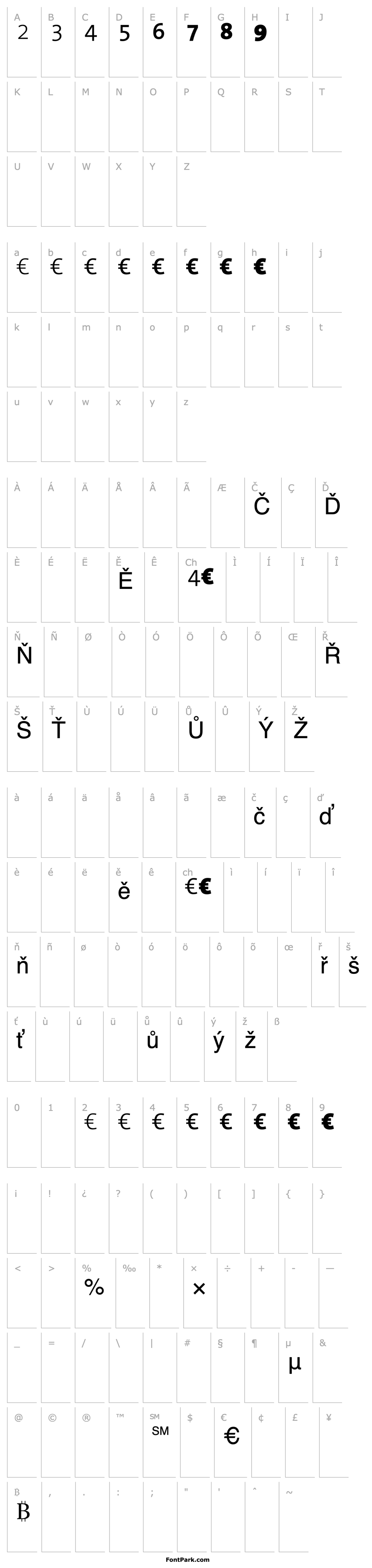 Overview TheSansMonoEuro Plain