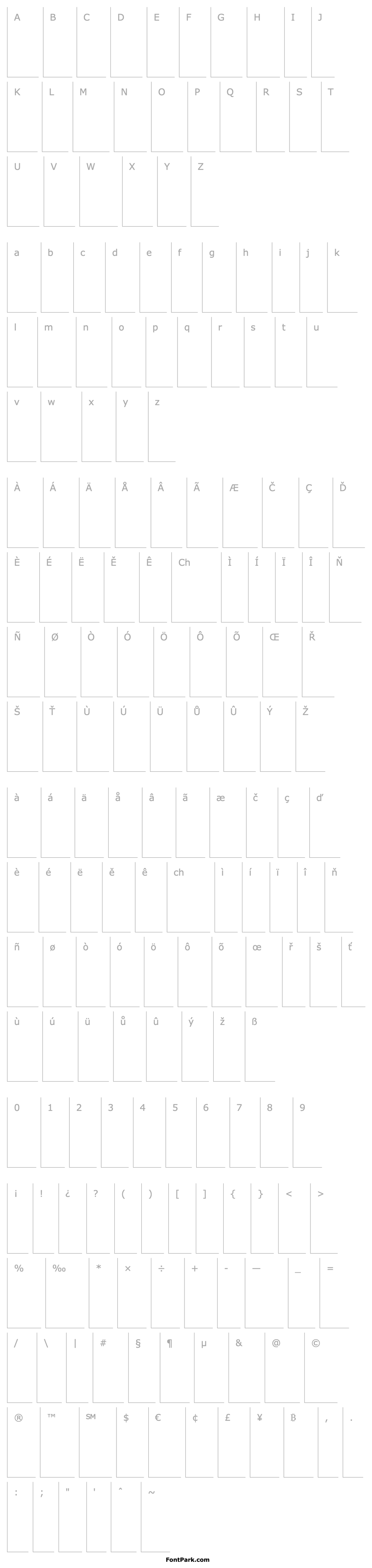 Overview TheSerif Light Caps