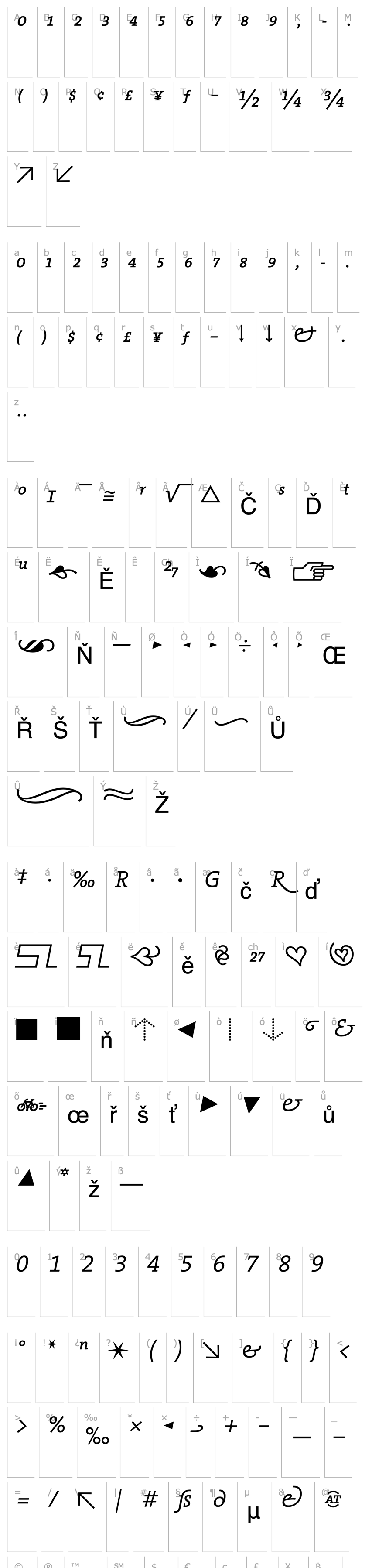 Overview TheSerifExpert-SemiLight Italic