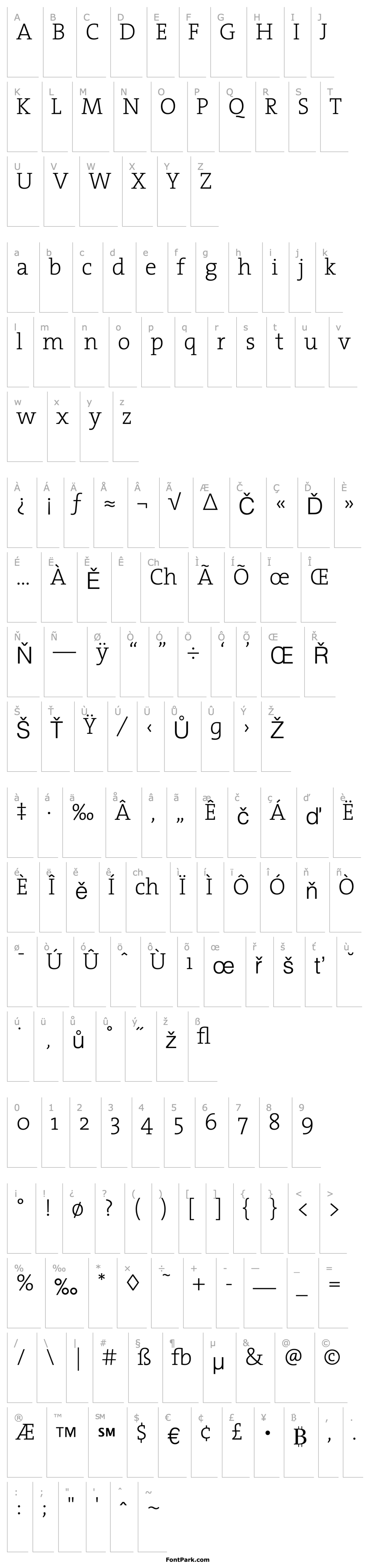 Overview TheSerifPlain-ExtraLight