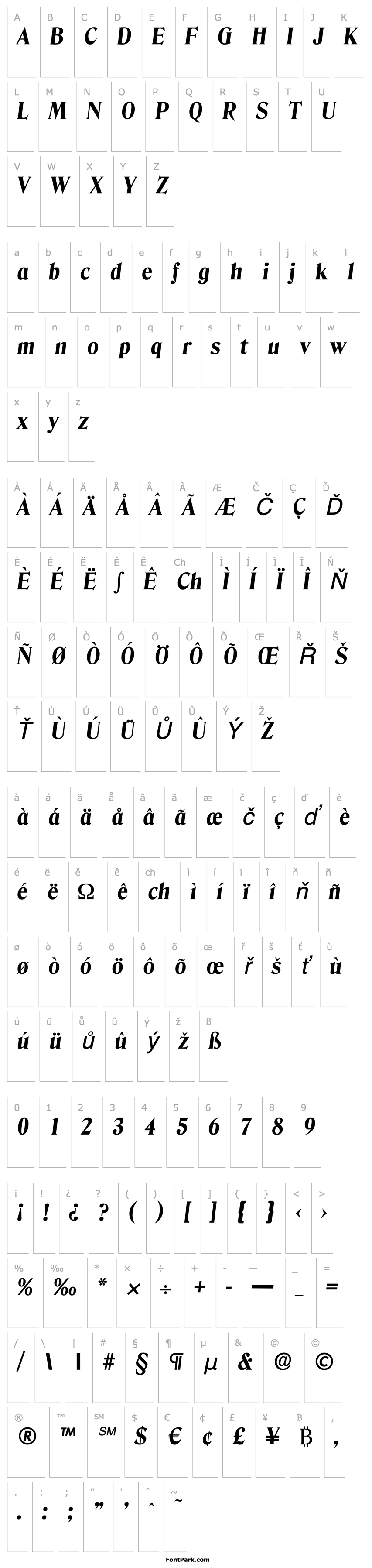 Přehled ThomasBecker-ExtraBold Italic