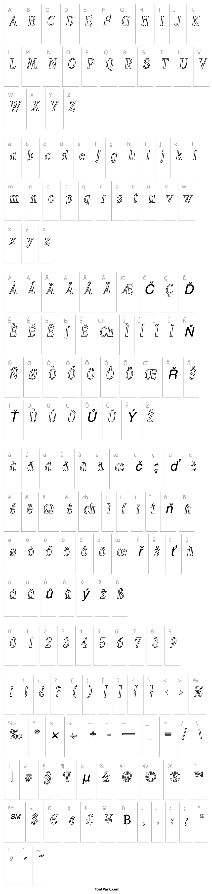 Přehled ThomasBeckerOutline Italic