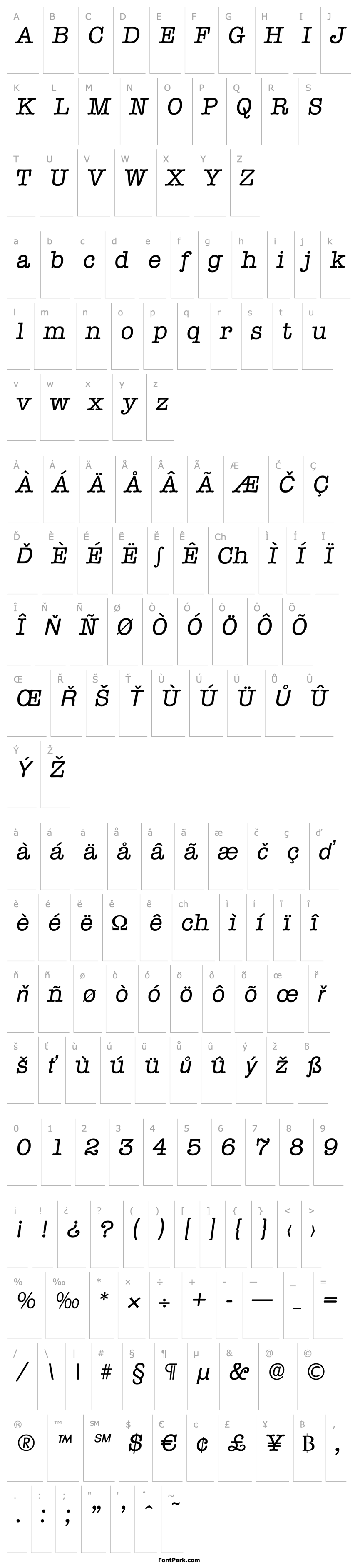 Přehled ThorBecker Italic