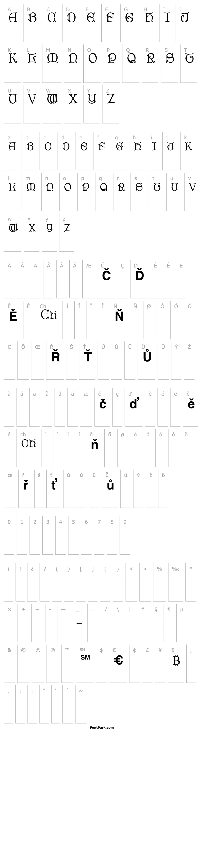 Přehled ThorinDisplayCaps Bold