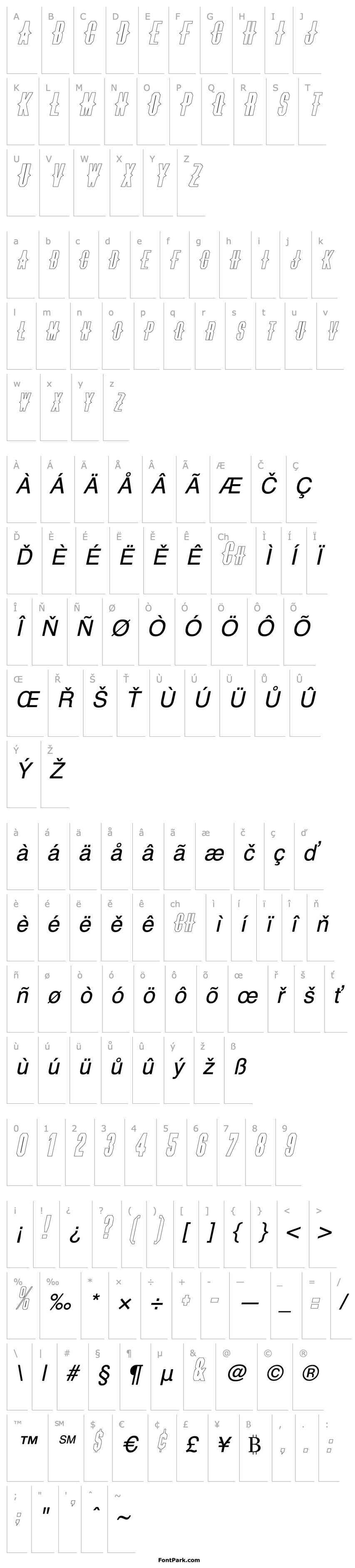 Overview ThornsExtendedOutline Oblique