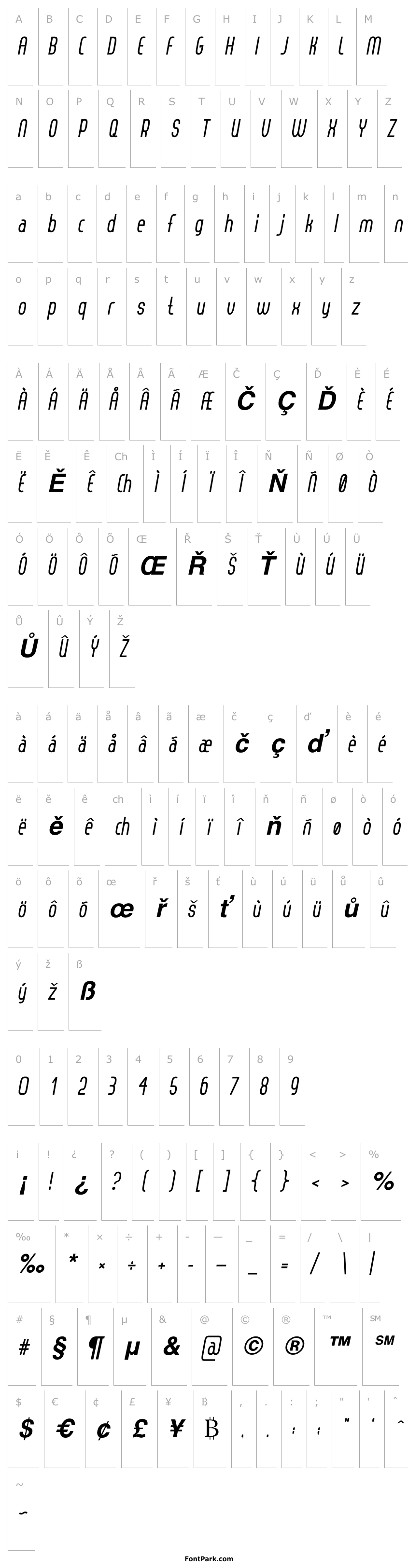 Overview Thorup Sans Bold Italic