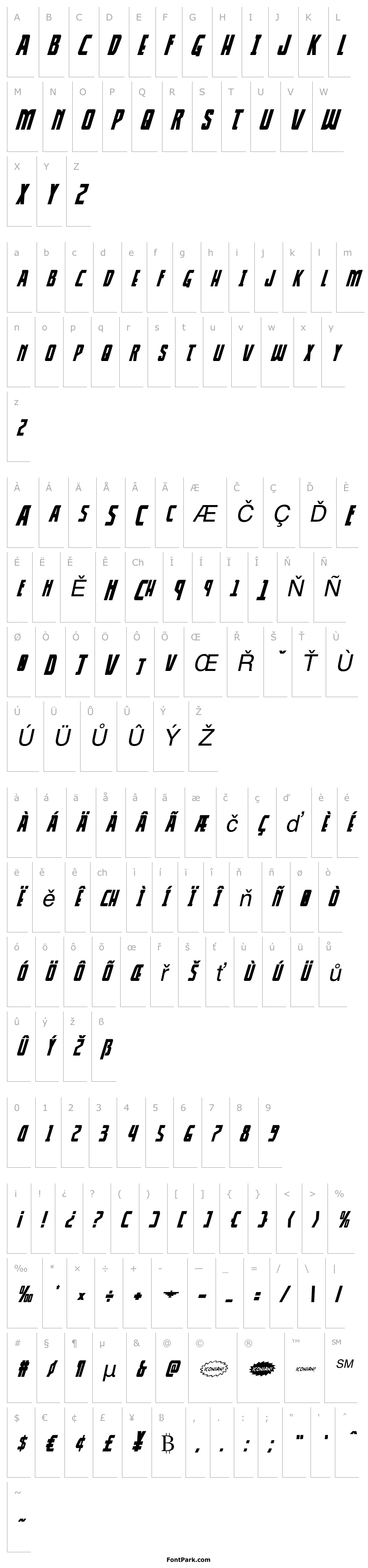 Přehled Thunder-Hawk Drop Italic