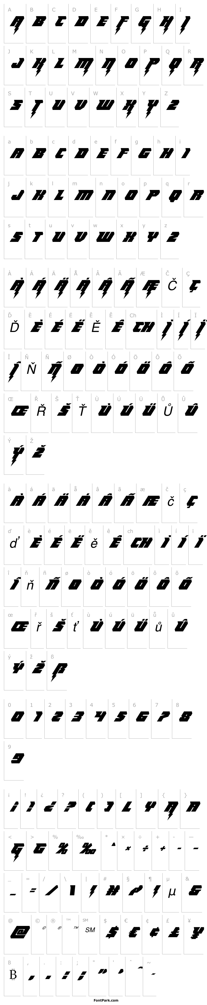Overview Thunder Titan Italic