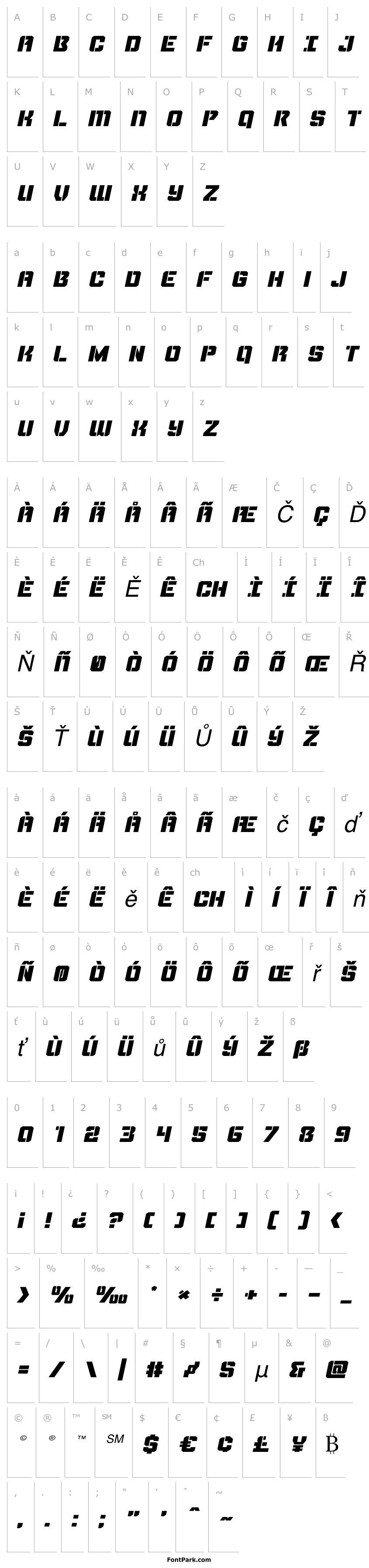 Přehled Thunder Trooper Expanded Italic