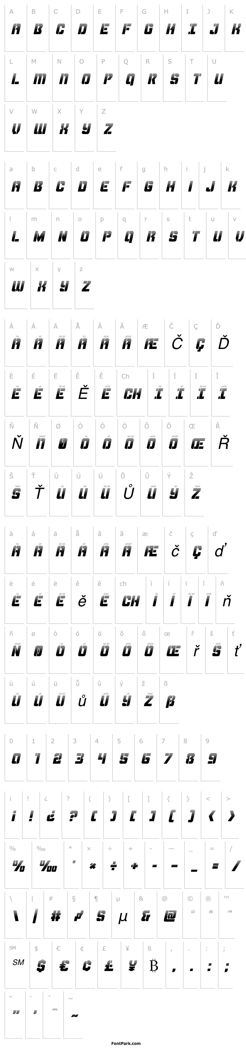 Overview Thunder Trooper Halftone Italic