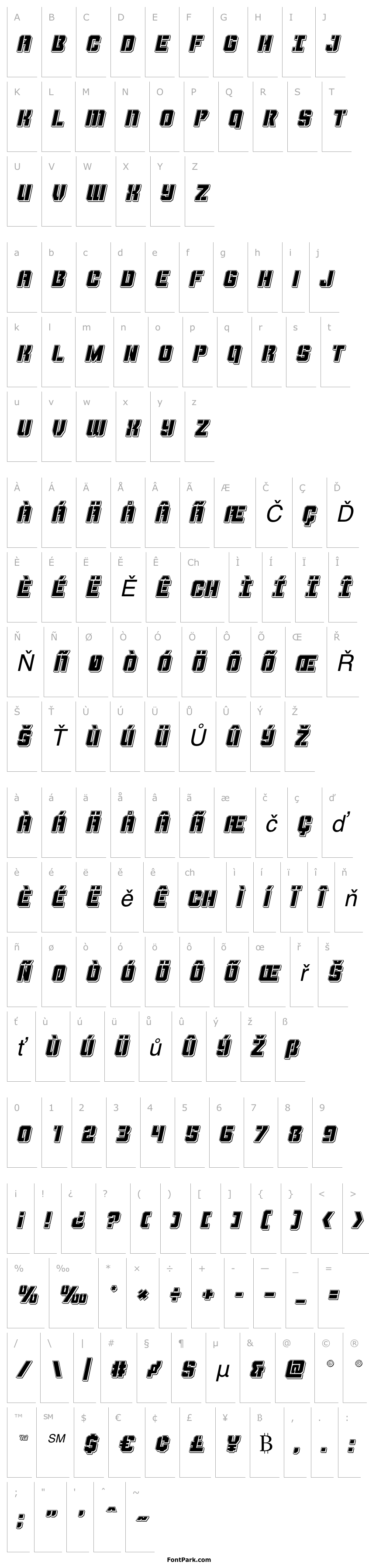 Overview Thunder Trooper Punch Italic