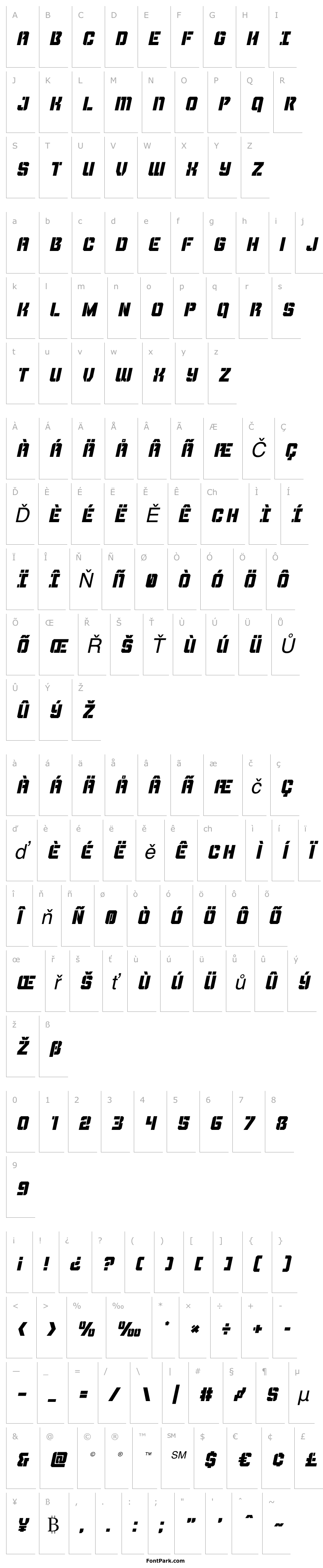 Přehled Thunder Trooper Title Italic