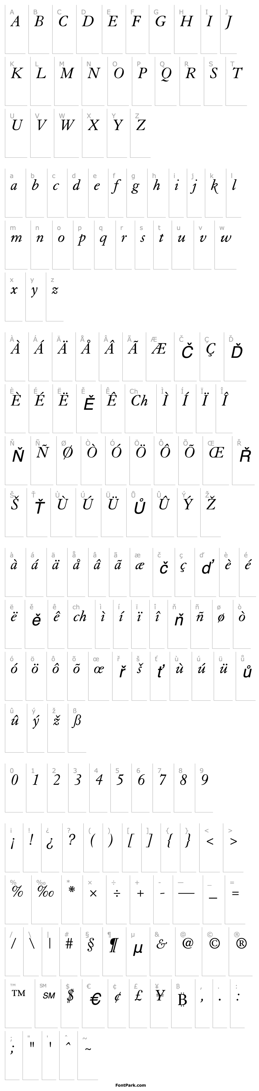 Overview Tiasco SSi Italic