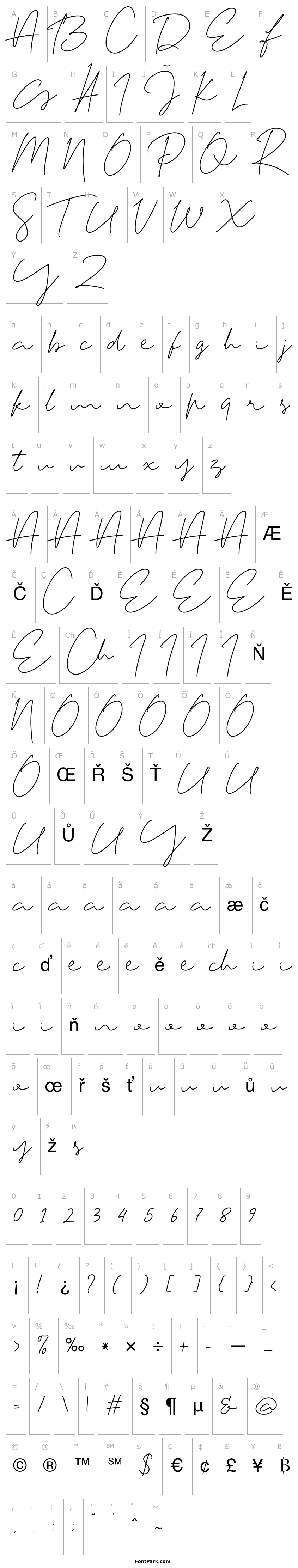 Přehled Tiffany Script