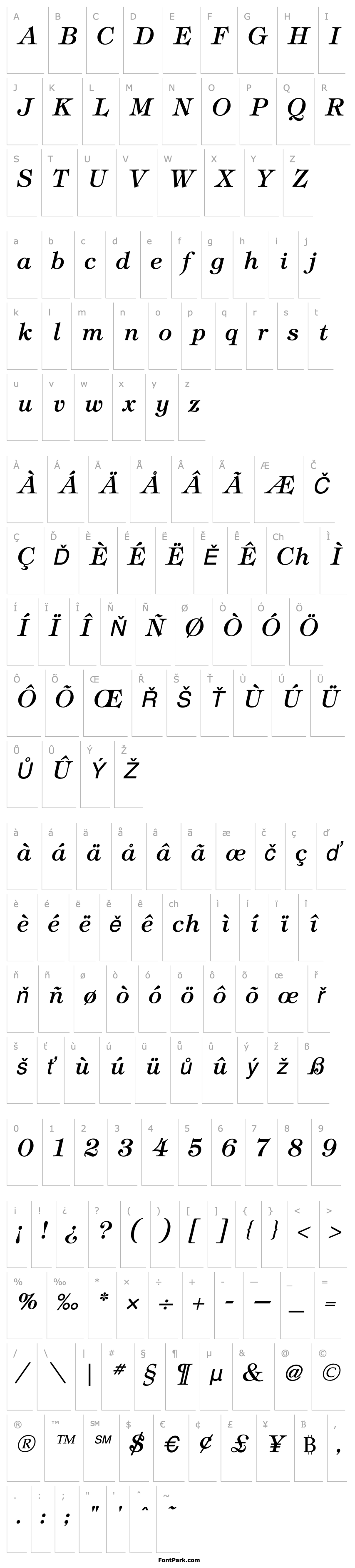 Přehled TiffanyMediumItalic