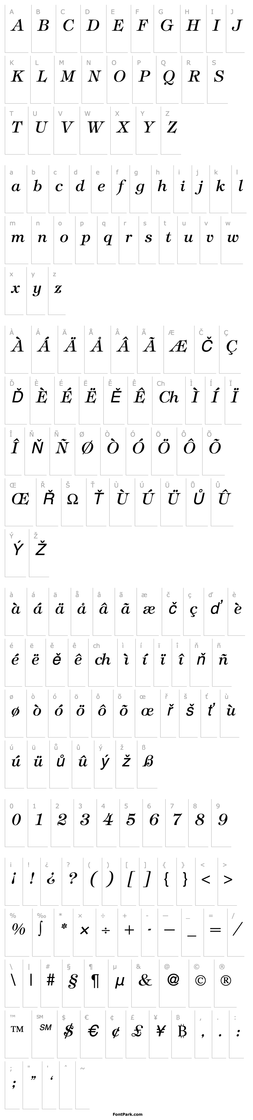 Přehled TiffanyTwo-RegularItalic