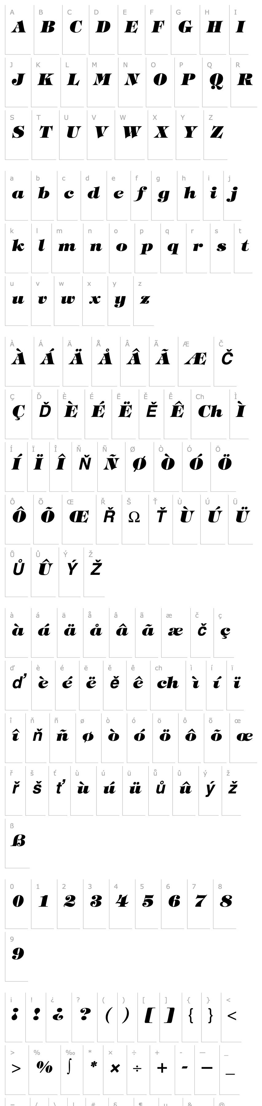 Přehled TiffanyTwoHeavy-RegularItalic