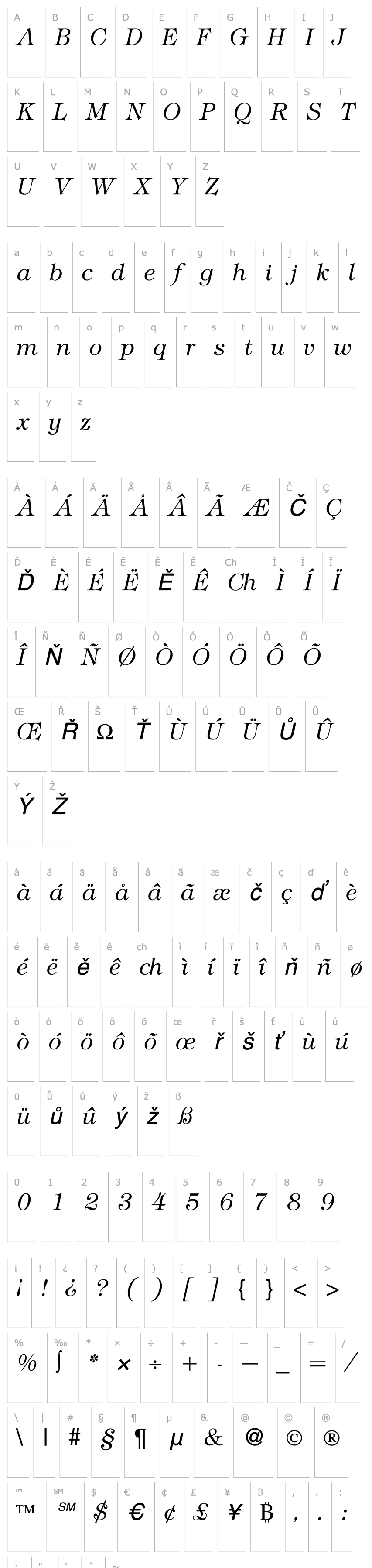 Overview TiffanyTwoLight-RegularItalic