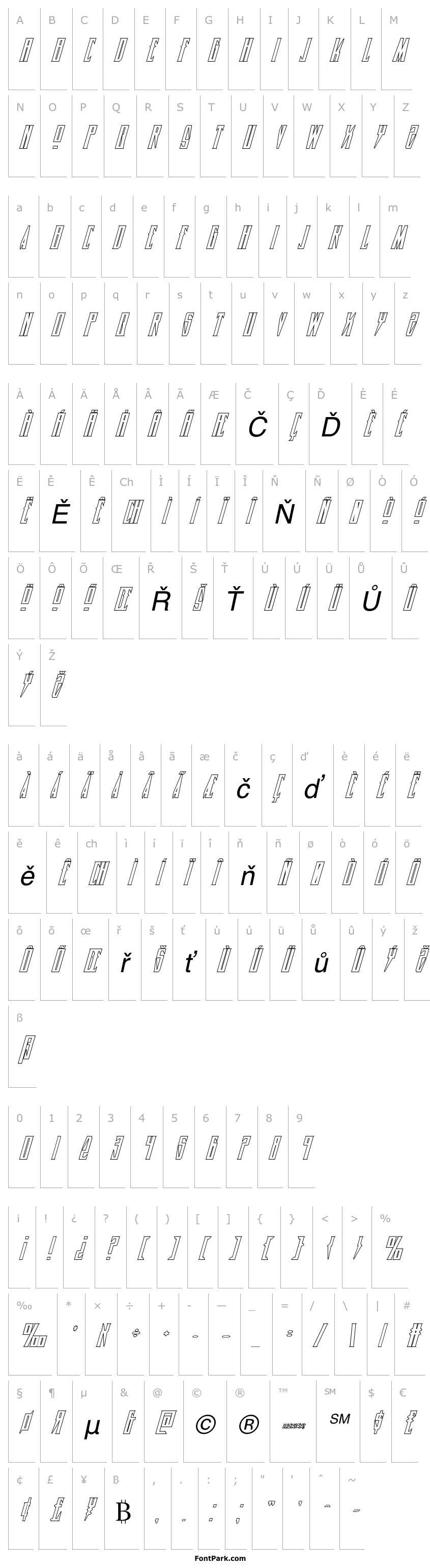 Přehled Timberwolf Shadow Italic