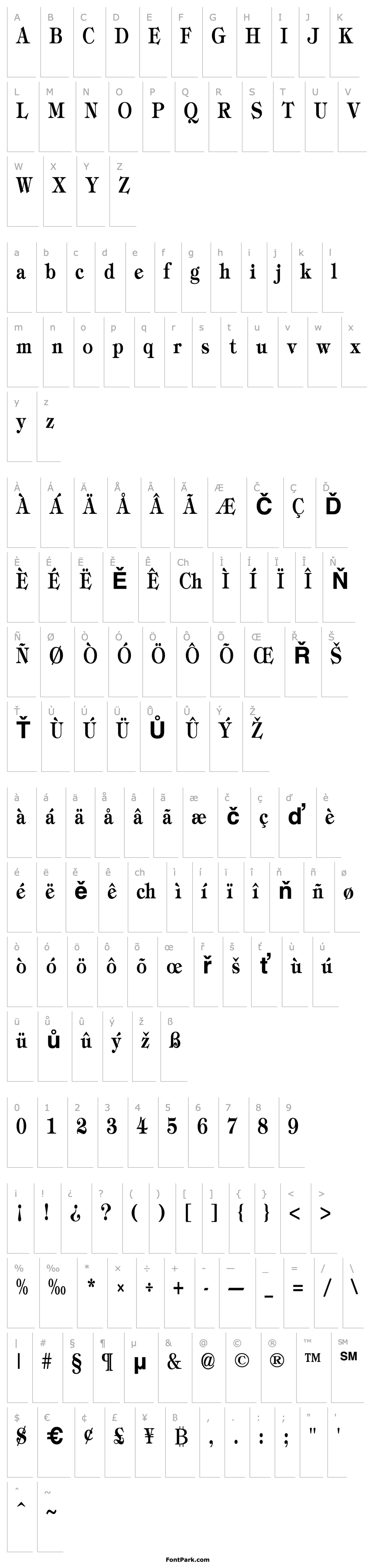 Overview TimbrelCondensed Bold