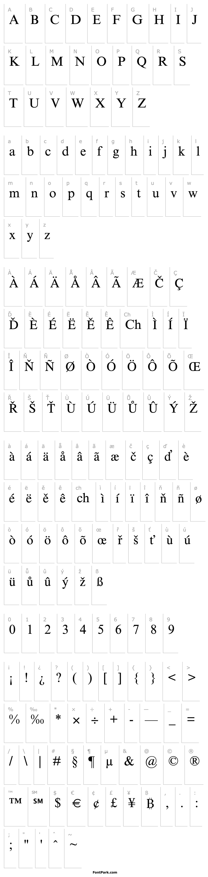 Overview Times New Roman Greek