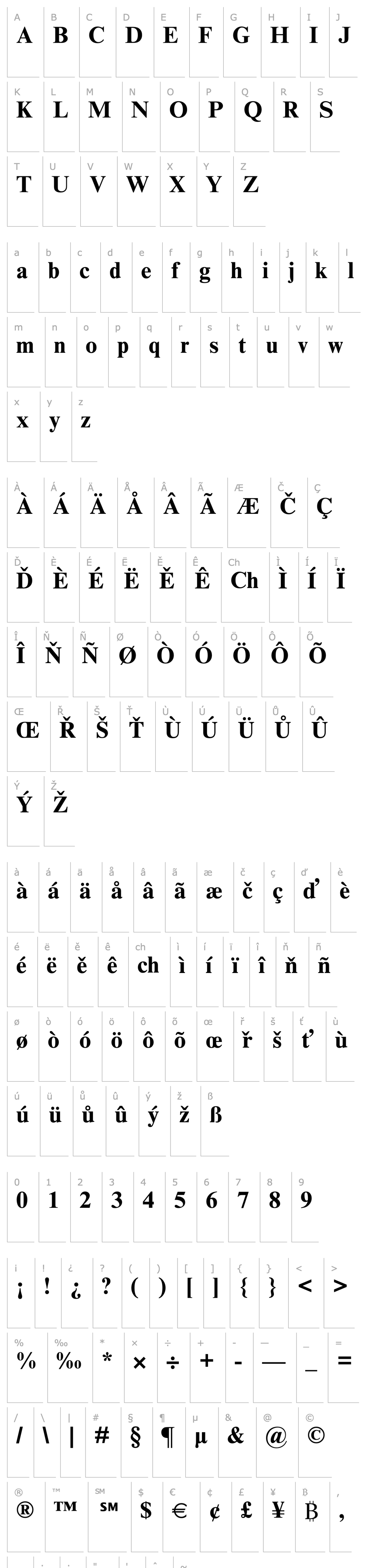 Overview Times New Roman Greek Bold