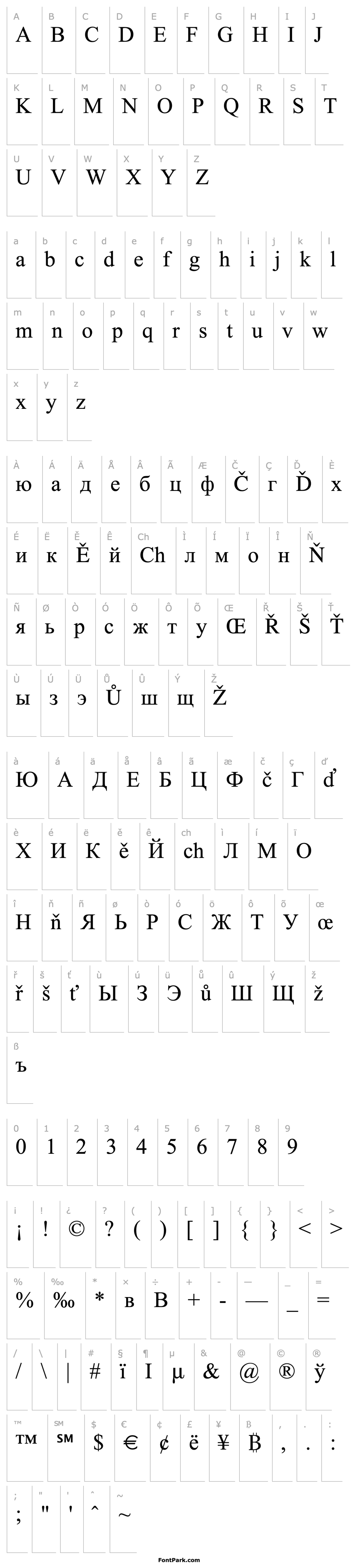 Overview Times New Roman KOI8