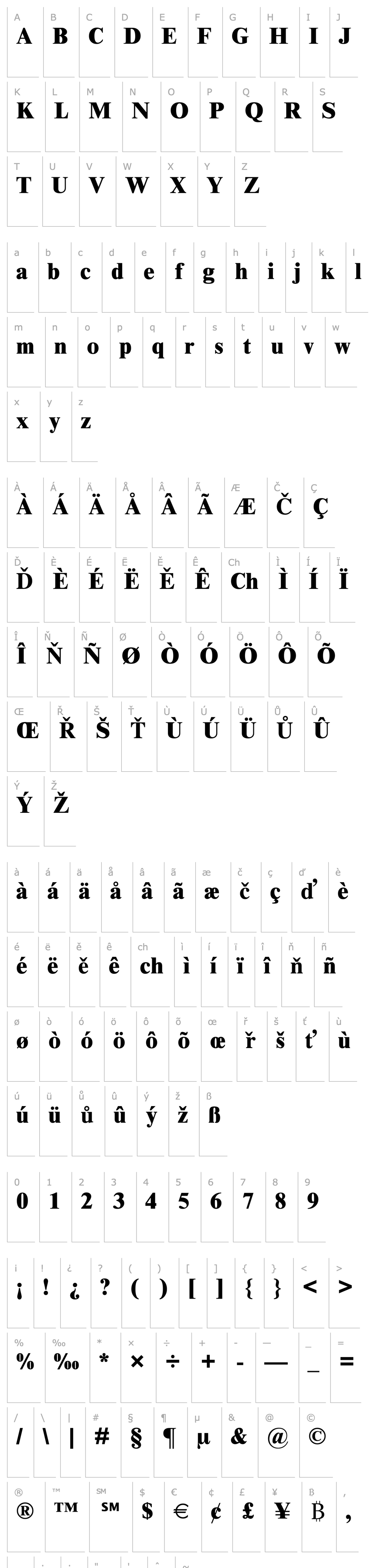 Overview Times New Roman MT Extra Bold