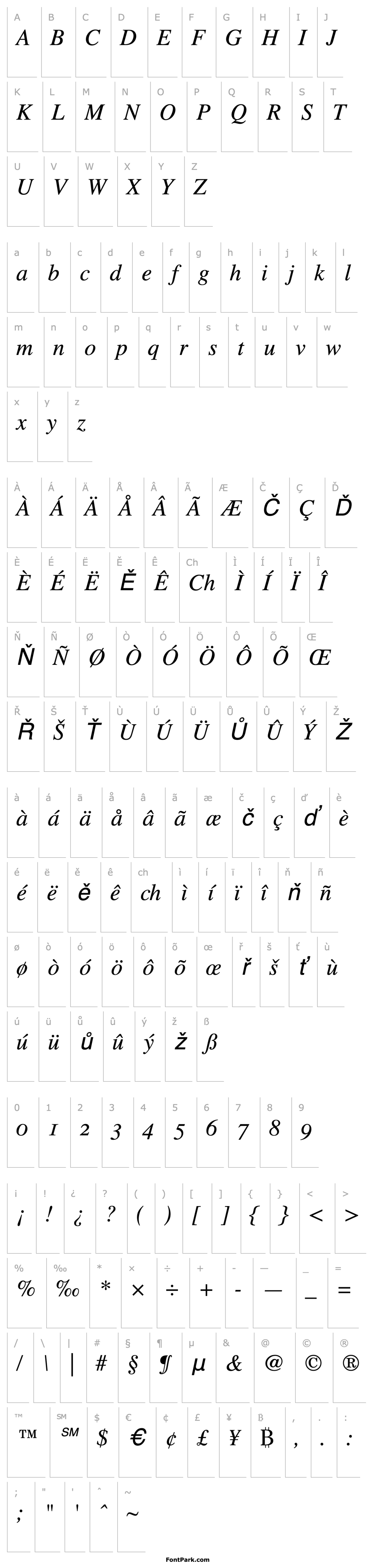 Overview Times OsF Italic