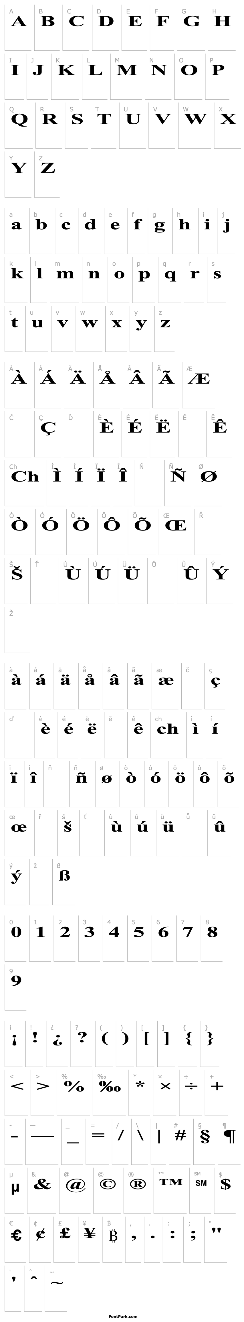 Overview Times Roman Ex Bold