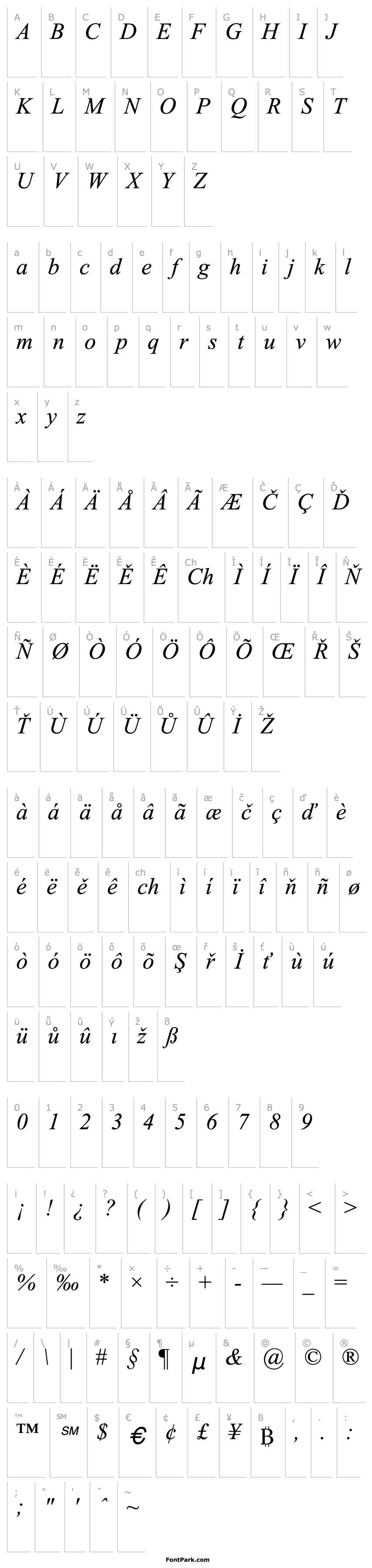 Overview Times2 New Roman Italic Turkce