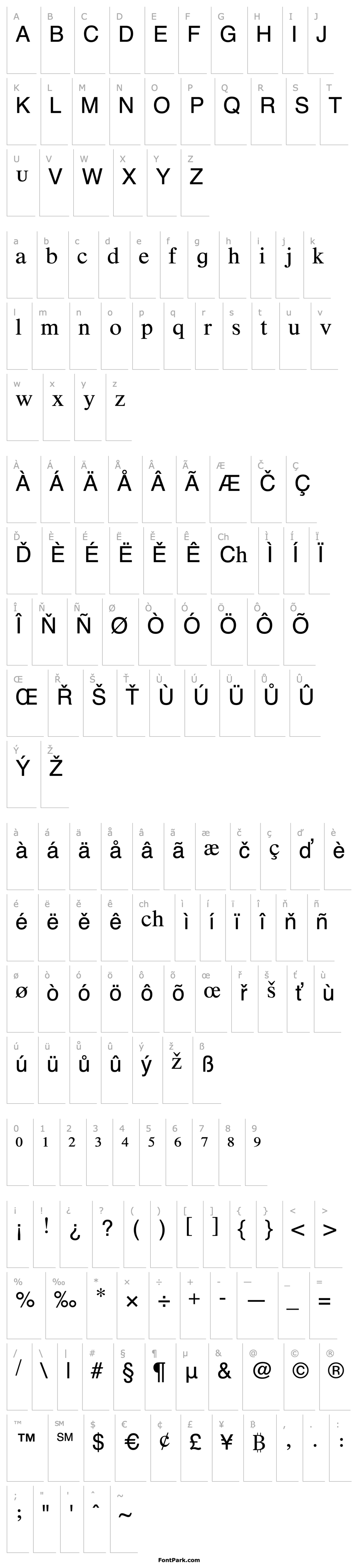 Přehled TimesLTStd-Phonetic