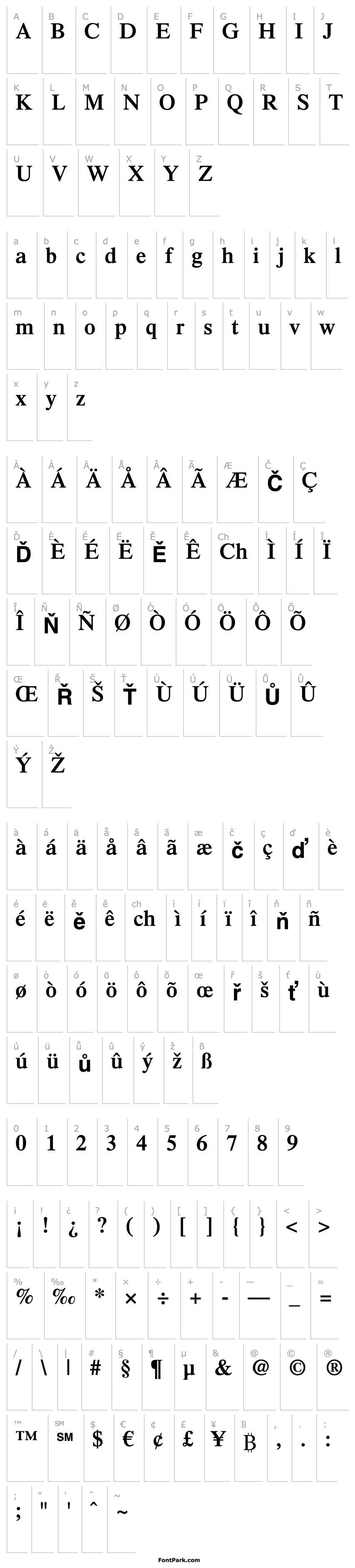 Overview TimesLTStd-Semibold