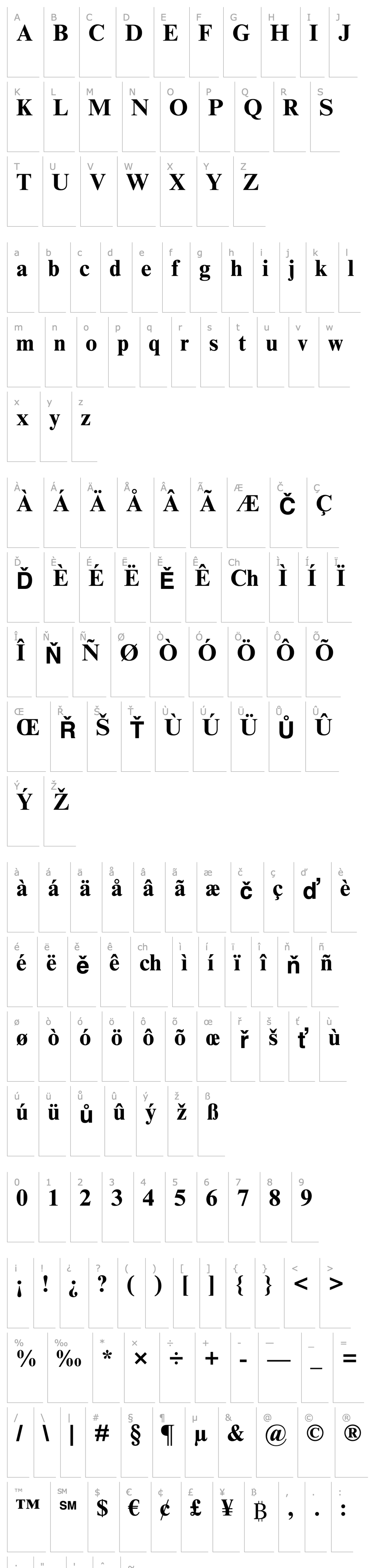 Overview TimesNRMTStd-Bold