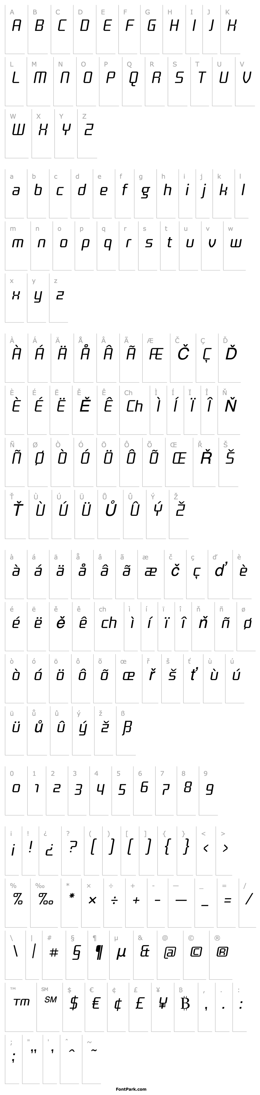 Overview Titan Italic